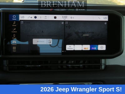 2026 Jeep Wrangler WRANGLER 4-DOOR SPORT S