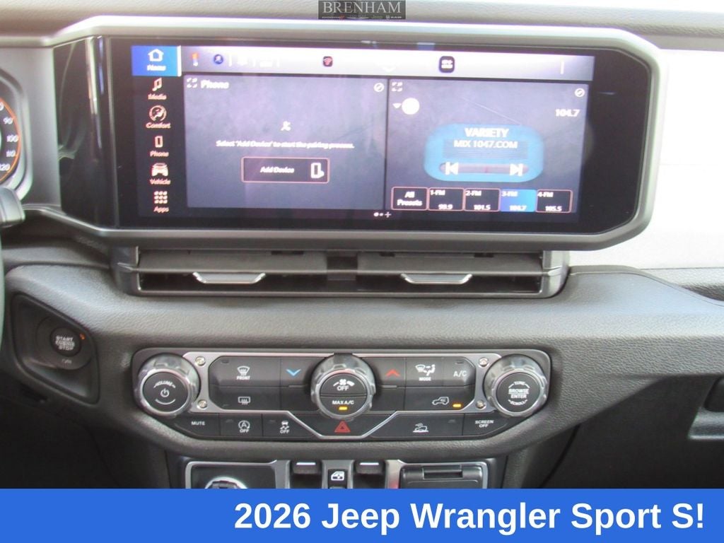 2026 Jeep Wrangler WRANGLER 4-DOOR SPORT S