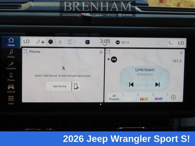 2026 Jeep Wrangler WRANGLER 4-DOOR SPORT S