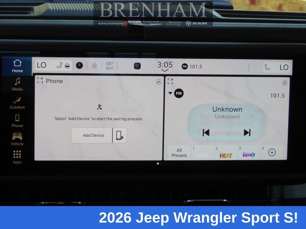 2026 Jeep Wrangler WRANGLER 4-DOOR SPORT S