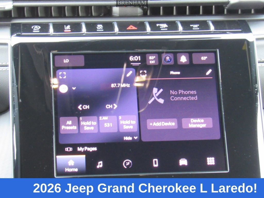 2026 Jeep Grand Cherokee GRAND CHEROKEE L LAREDO 4X4