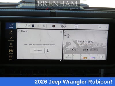 2026 Jeep Wrangler WRANGLER 4-DOOR RUBICON
