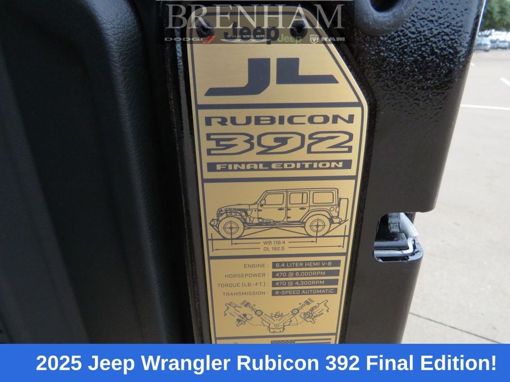 2025 Jeep Wrangler WRANGLER 4-DOOR RUBICON 392