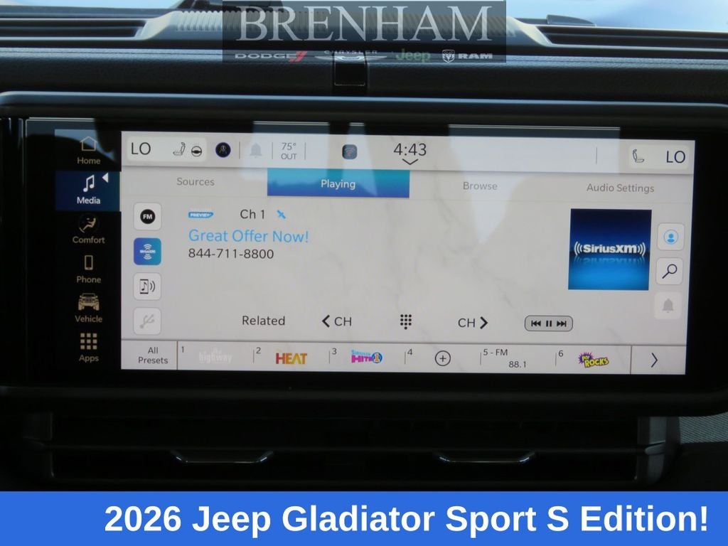 2026 Jeep Gladiator GLADIATOR SPORT S 4X4