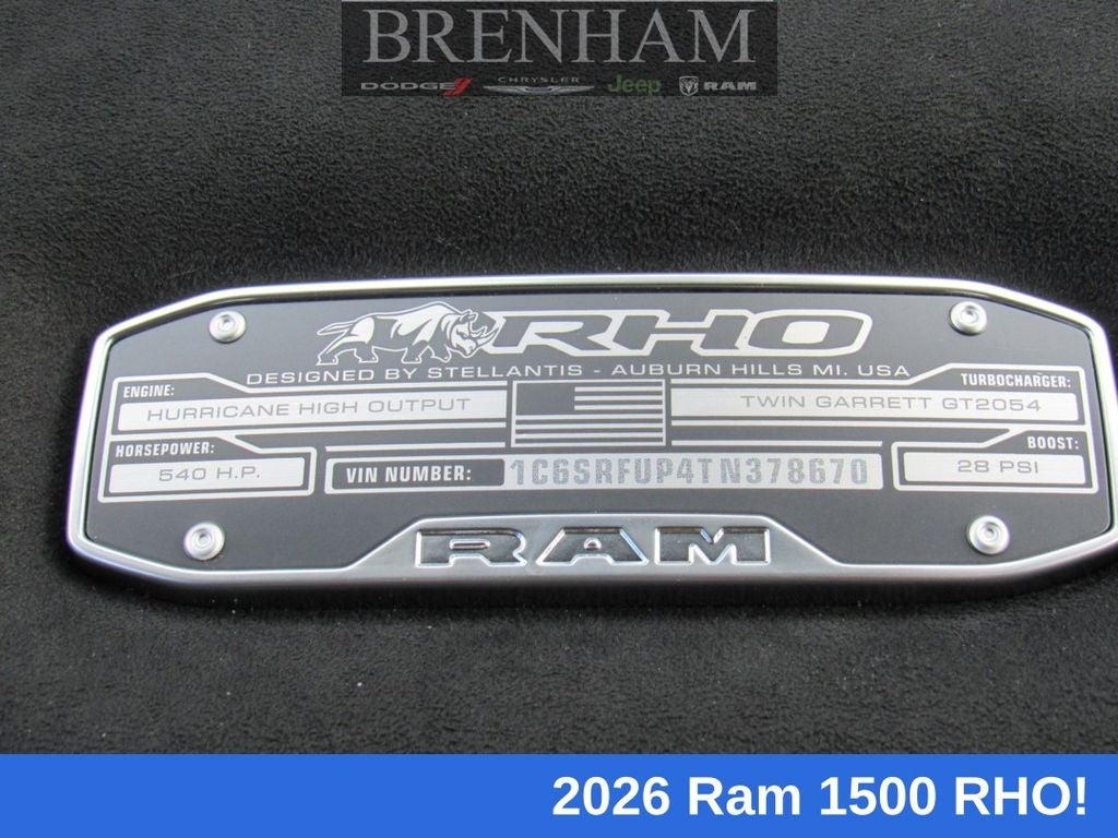 2026 RAM Ram 1500 RAM 1500 RHO CREW CAB 4X4 5'7' BOX