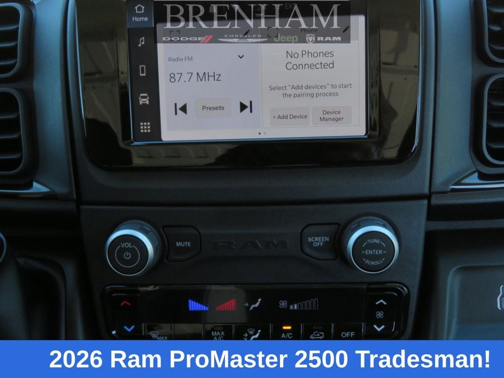 2026 RAM Ram ProMaster RAM PROMASTER 2500 TRADESMAN CARGO VAN HIGH ROOF 159' WB