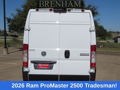 2026 RAM Ram ProMaster RAM PROMASTER 2500 TRADESMAN CARGO VAN HIGH ROOF 159' WB