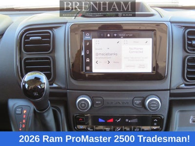 2026 RAM Ram ProMaster RAM PROMASTER 2500 TRADESMAN CARGO VAN HIGH ROOF 159' WB