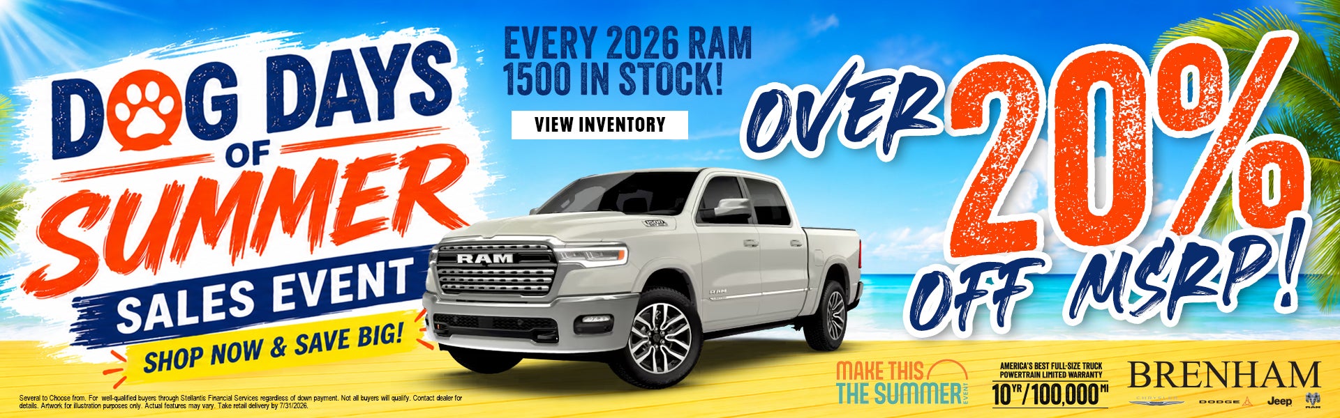 over 20% off MSRP on Every RAM 1500 in stock